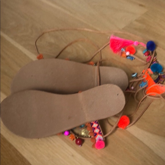 CJ Laing One of a Kind Pompom Gladiator Sandals - Picture 4 of 9